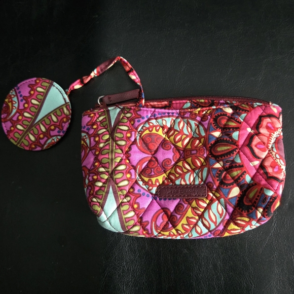 Vera Bradley Cosmetic Bag w Mirror - Picture 1 of 6